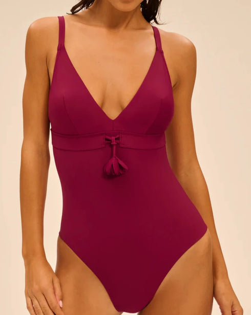 Einteiliger Badeanzug mit Bügeln Cranberry MIRACLE SIMONE PÉRÈLE
